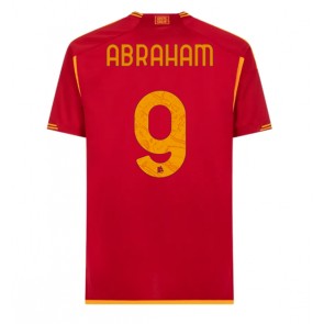 AS Roma Tammy Abraham #9 Koszulka Podstawowych 2023-24 Krótki Rękaw